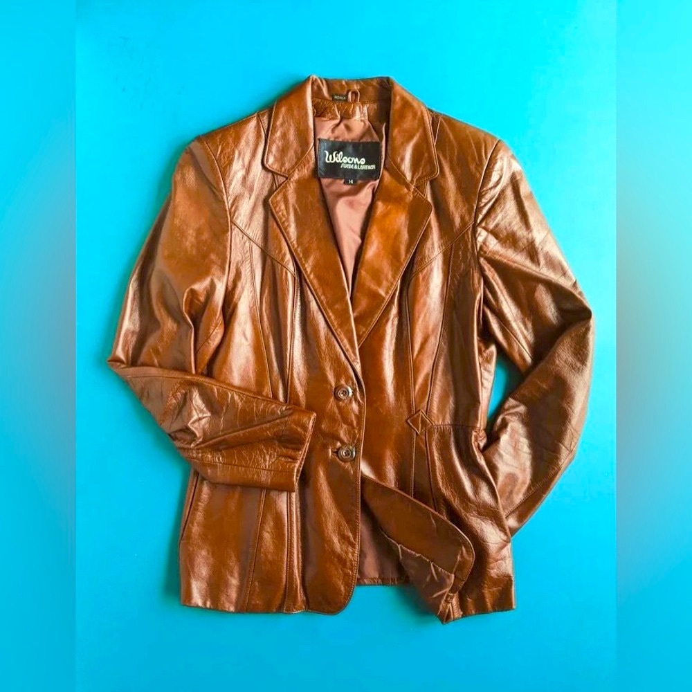 80s-90s Wilson’s Leather Blazer